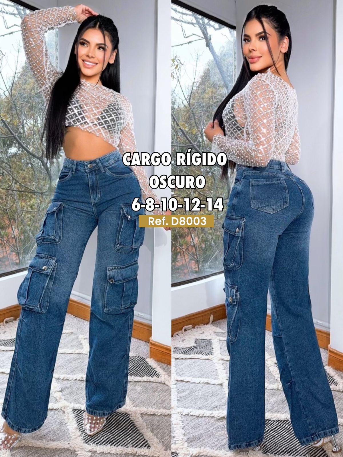 Pantalon para dama tipo cargo con bota ancha